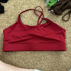 Burgundy sports bra